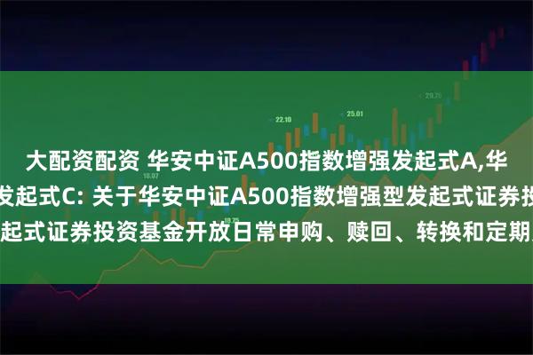 大配资配资 华安中证A500指数增强发起式A,华安中证A500指数增强发起式C: 关于华安中证A500指数增强型发起式证券投资基金开放日常申购、赎回、转换和定期定额投资业务公告