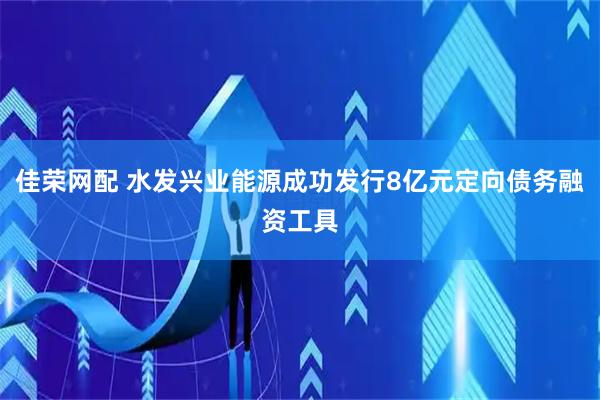 佳荣网配 水发兴业能源成功发行8亿元定向债务融资工具